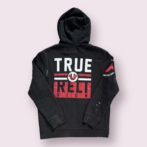 True Religion Zip-Up Hoodie - Black/Red